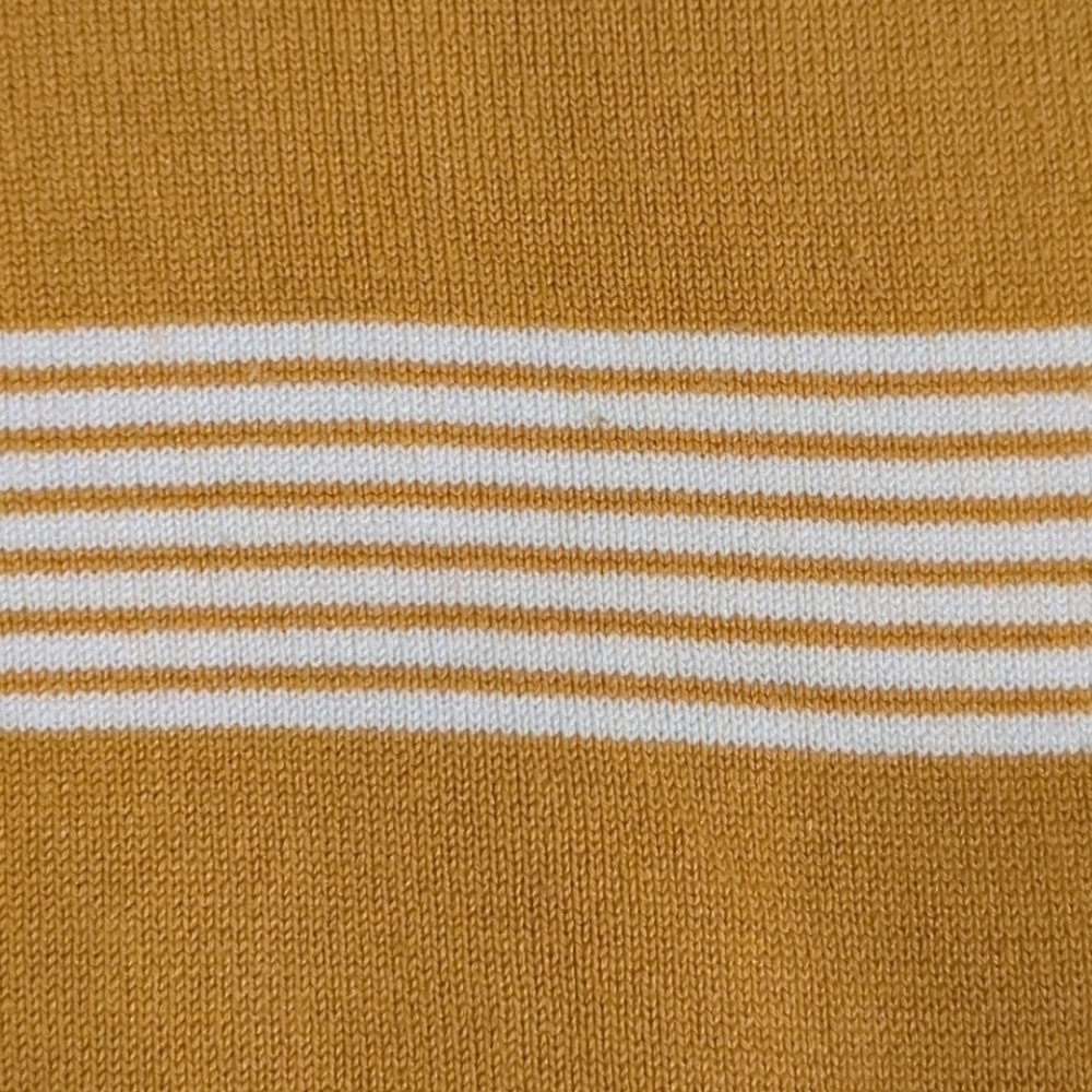 H&M Yellow and White Fitted Ribbed Long Sleeve Top - Picture 3 of 8